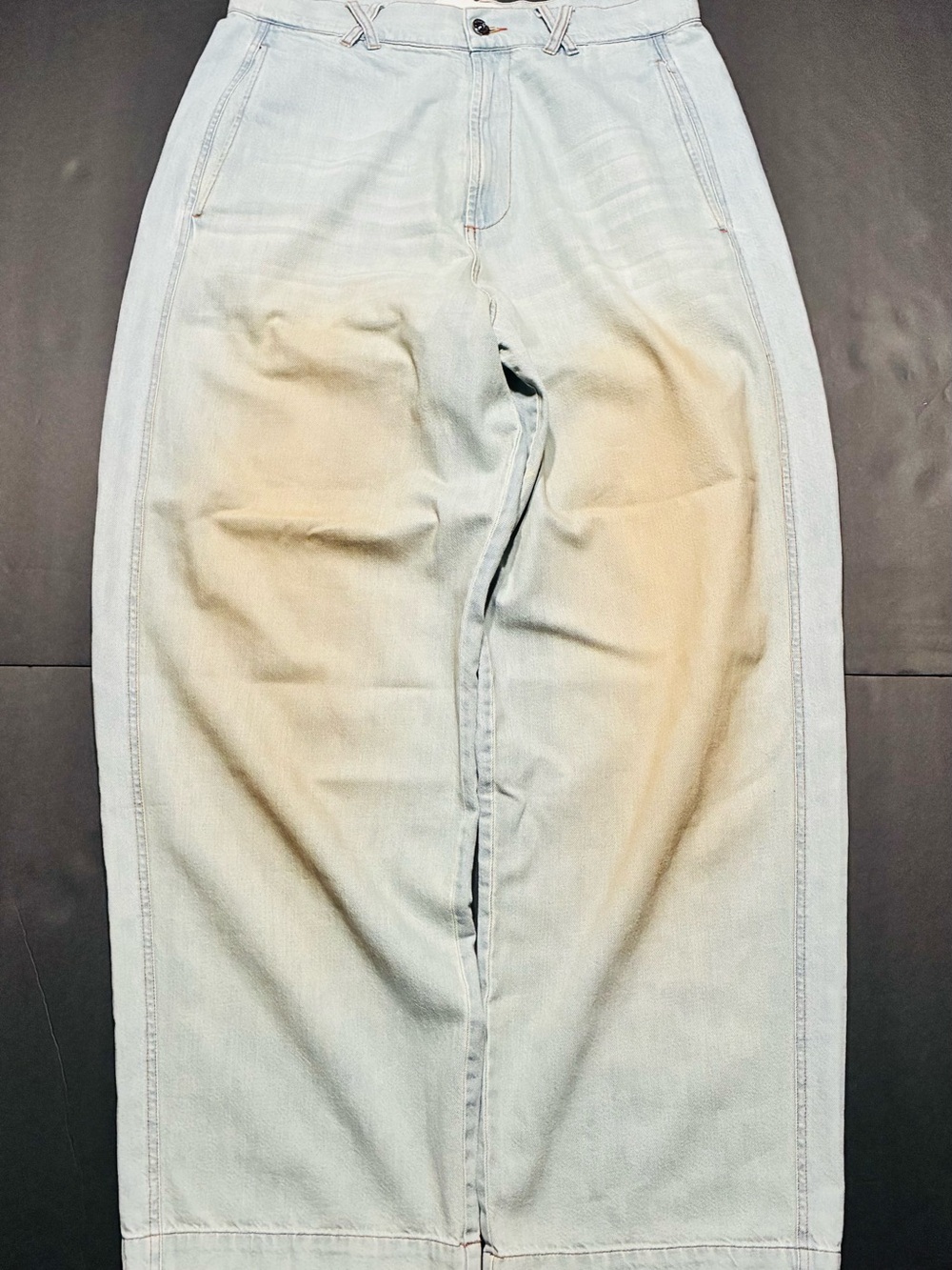 Sangiev Light Wash Denim Jeans Embroidered On Back